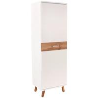 Garderobenschrank Rivoli Weiß/Eiche Dekor B: 60 cm - Eichefarben/Weiß, MODERN, Holzwerkstoff (60/180/35,5cm)