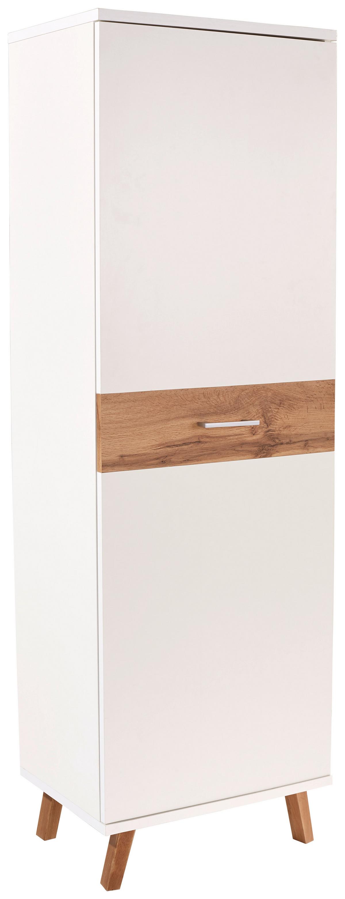 Garderobenschrank Rivoli Weiß/Eiche Dekor B: 60 cm - Eichefarben/Weiß, MODERN, Holzwerkstoff (60/180/35,5cm)