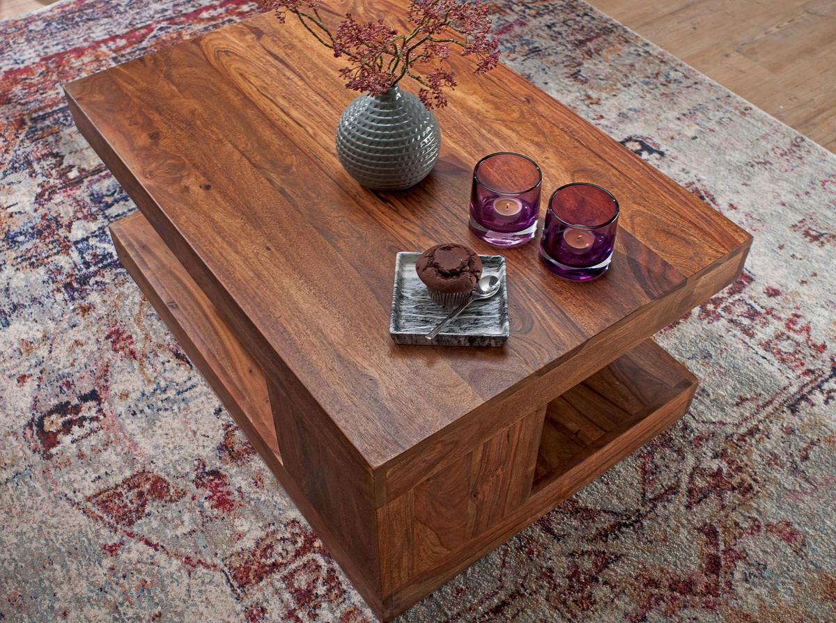 Couchtisch Mumbai Sheeshamholz Massiv B: 60 Cm - Sheeshamfarben, MODERN, Holz (60/90/40cm) - MID.YOU