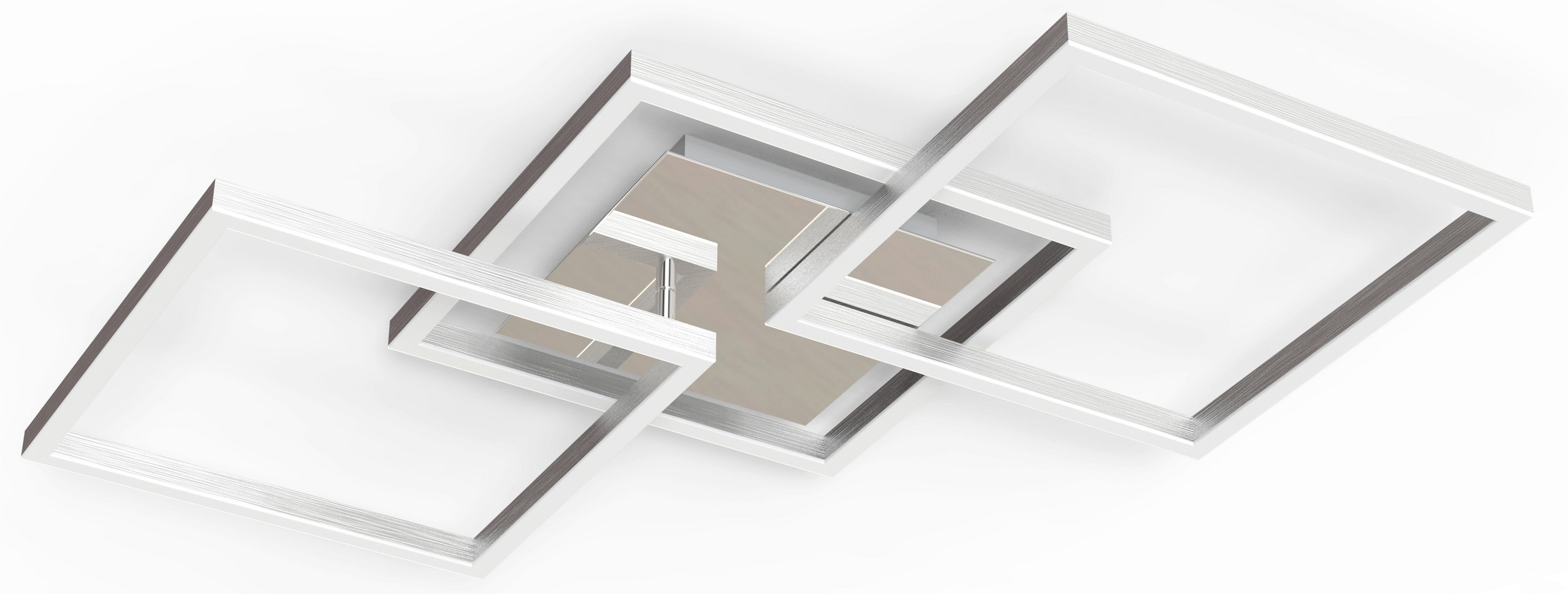 LED-Deckenleuchte 3000k, 5440lm - Silberfarben, Basics, Kunststoff/Metall (76/36,5/7,46cm) - Luca Bessoni