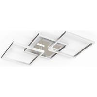 LED-Deckenleuchte 3000k, 5440lm - Silberfarben, Basics, Kunststoff/Metall (76/36,5/7,46cm) - Luca Bessoni