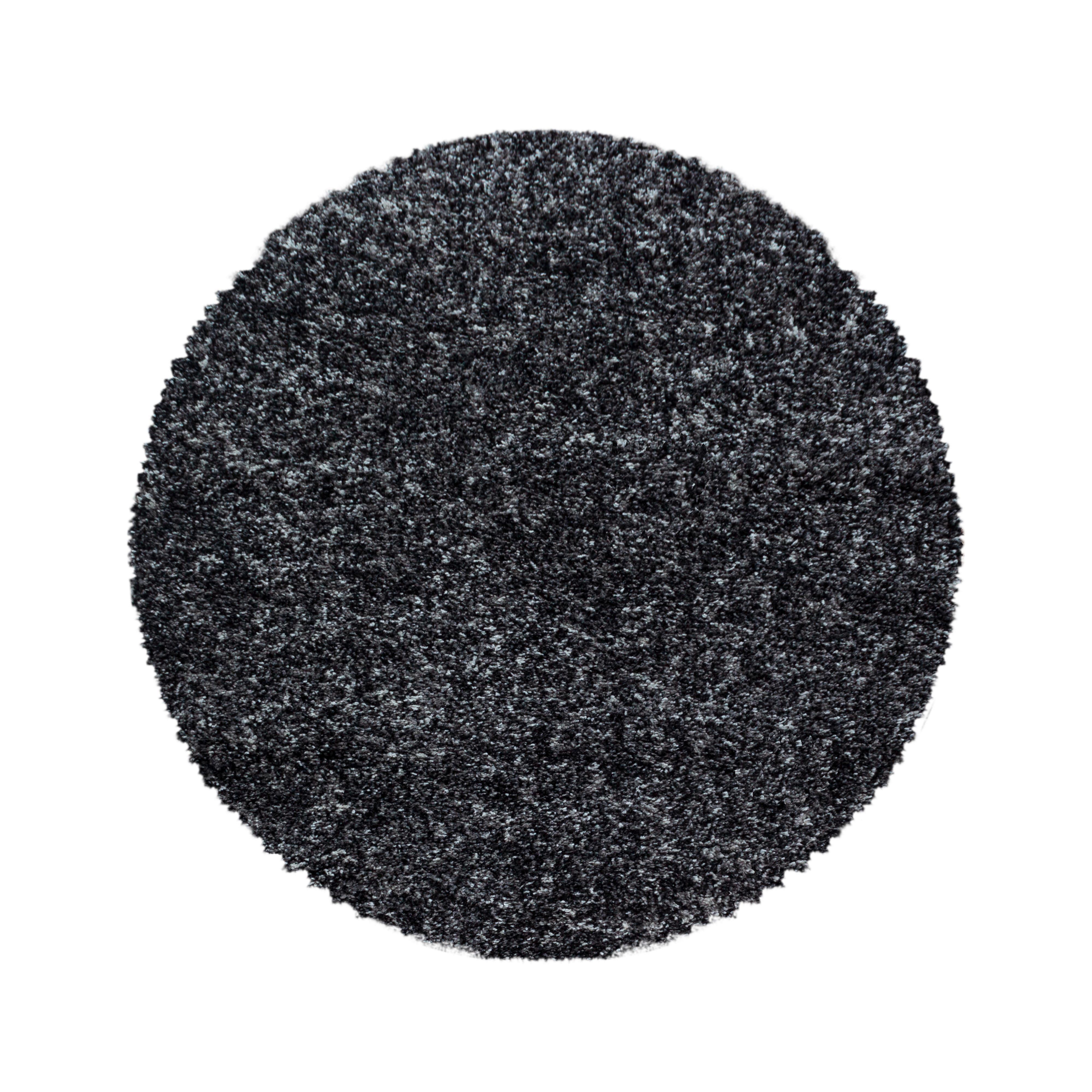 Hochflorteppich Enjoy - Anthrazit, KONVENTIONELL, Textil (80cm) - Novel