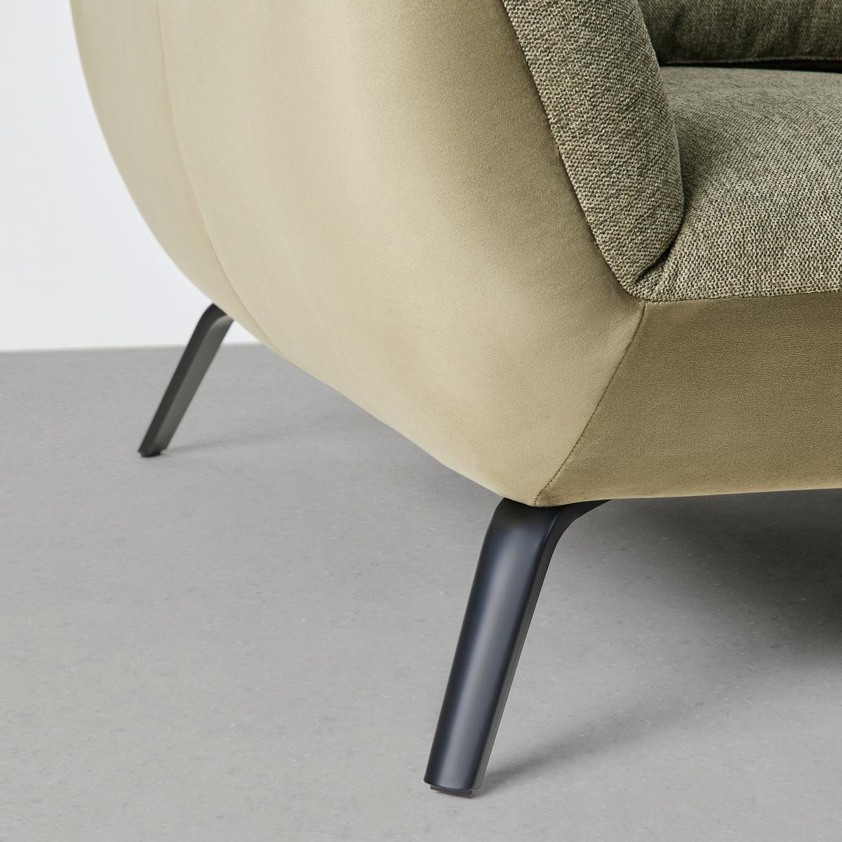 TRENDY, pravá, antracitová, s 3 bedrovými vankúšmi - olivovozelená/čierna, Modern, kov/kompozitné drevo (310/250/250cm) - Premium Living