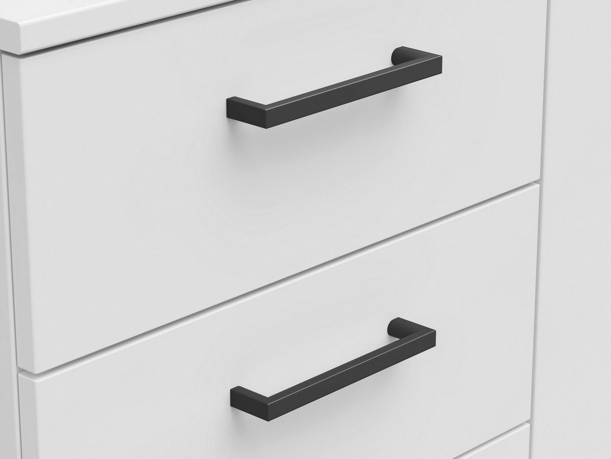 Komoda Cabinet š: 120 cm - bílá/černá, Moderní, kompozitní dřevo/plast (120/83/52cm)