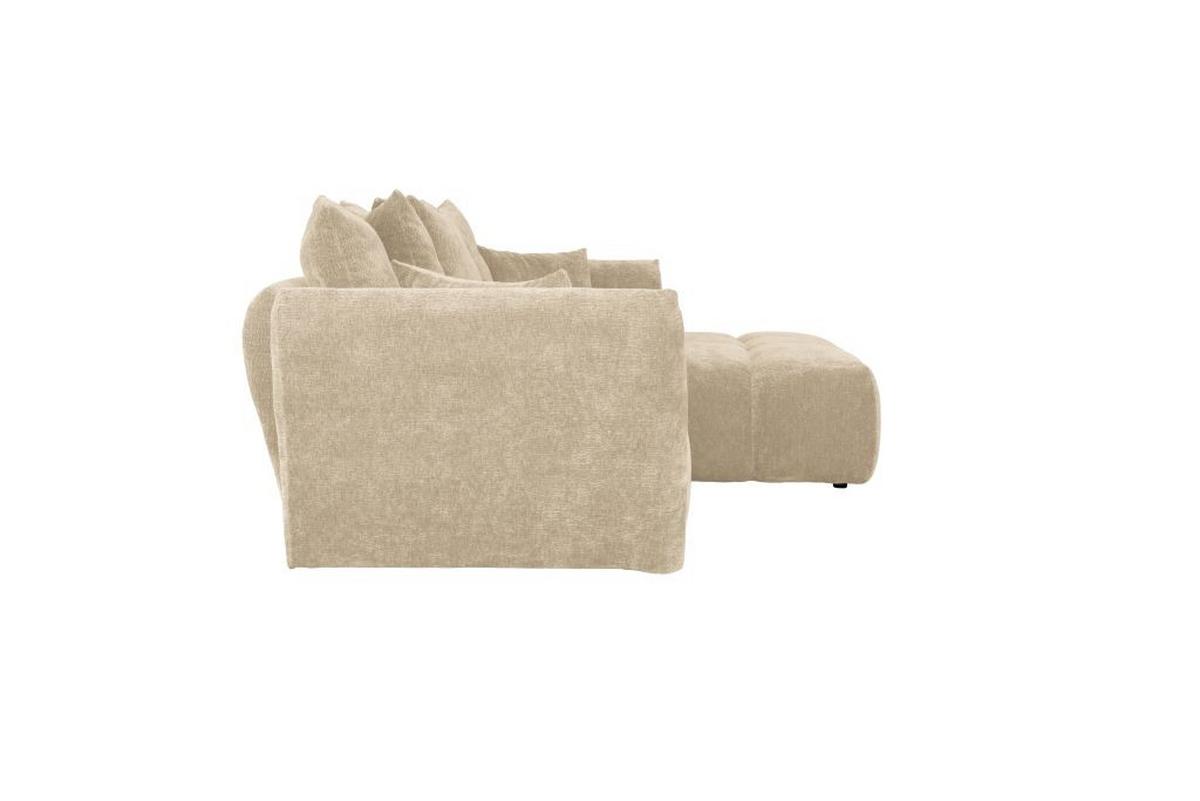 Univerzálna sedačka CAMMELLIO, krémová ženilka, 7 vankúšov - čierna/krémová, Modern, textil (296/189cm) - Mömax