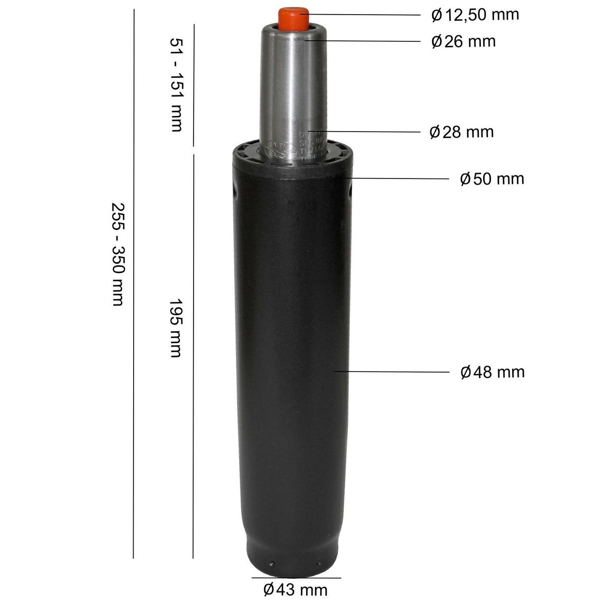 Zubehör Für Bürohocker Schwarz B: 5cm - Schwarz, Design, Metall (5/35/5cm) - Livetastic
