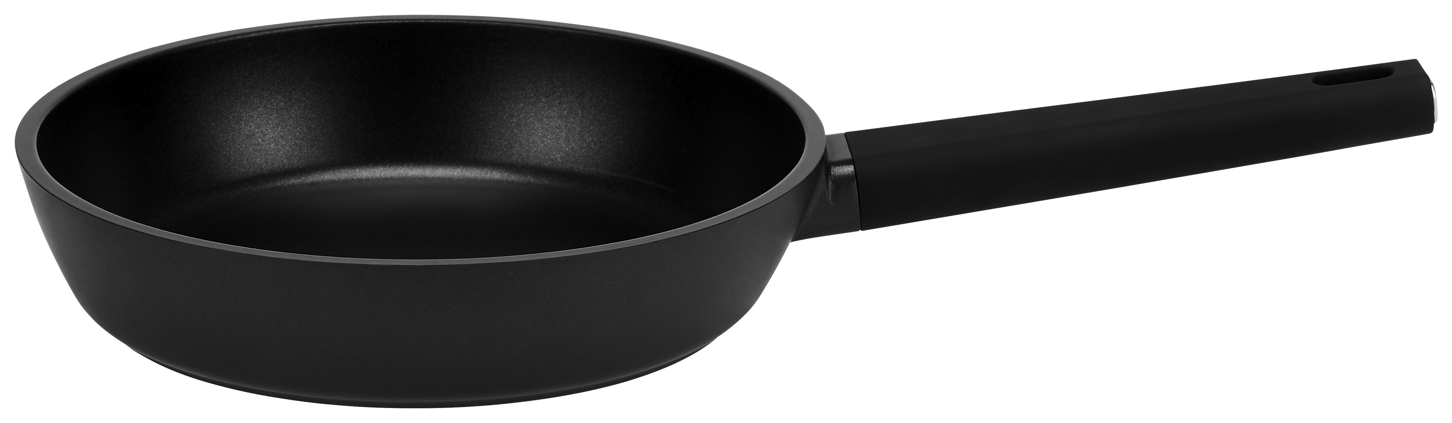 Serpenyő Roger - Fekete, modern, Fém (24/5,5cm) - Luca Bessoni