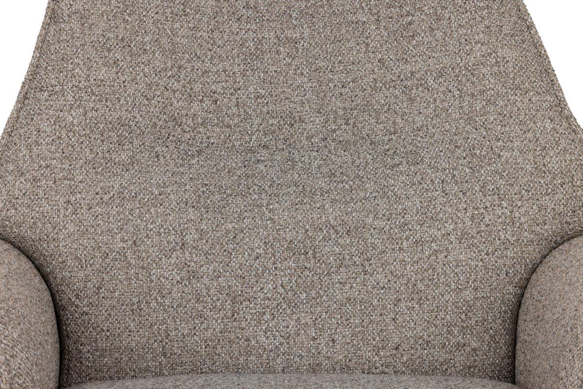 Relaxsesselset Mellow Taupe B: 77 cm - Taupe/Schwarz, Design, Holz/Textil (77/108/81cm) - Livetastic