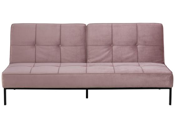 Schlafsofa mit Bettfunktion Perugia Samt - Schwarz/Rosa, Trend, Textil (198/87/95cm) - Carryhome Schlafsofa mit Bettfunktion Perugia Samt - Schwarz/Rosa, Trend, Textil (198/87/95cm) - Carryhome