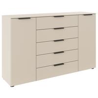 Kommode Flipp Champagner B: 160 Cm - Champagner/Schwarz, MODERN, Holzwerkstoff (160/100/42cm) - Rauch Möbel