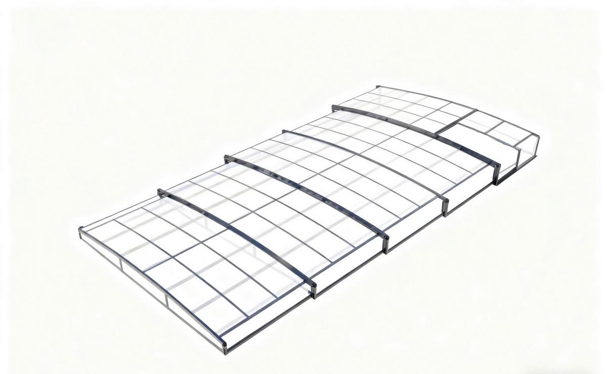 POOLDACH PH-FG9380Y - Anthrazit, Basics, Kunststoff/Metall (881/426/92cm)