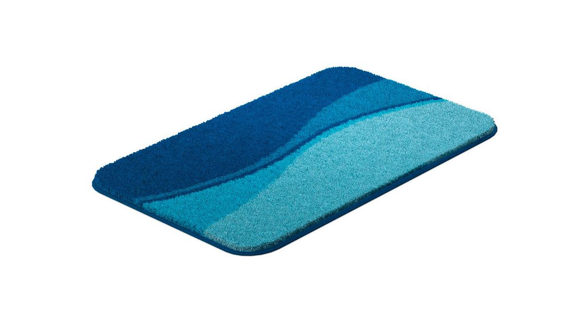 Badematte Flash - Blau, Basics, Textil (50/80cm) - Grund