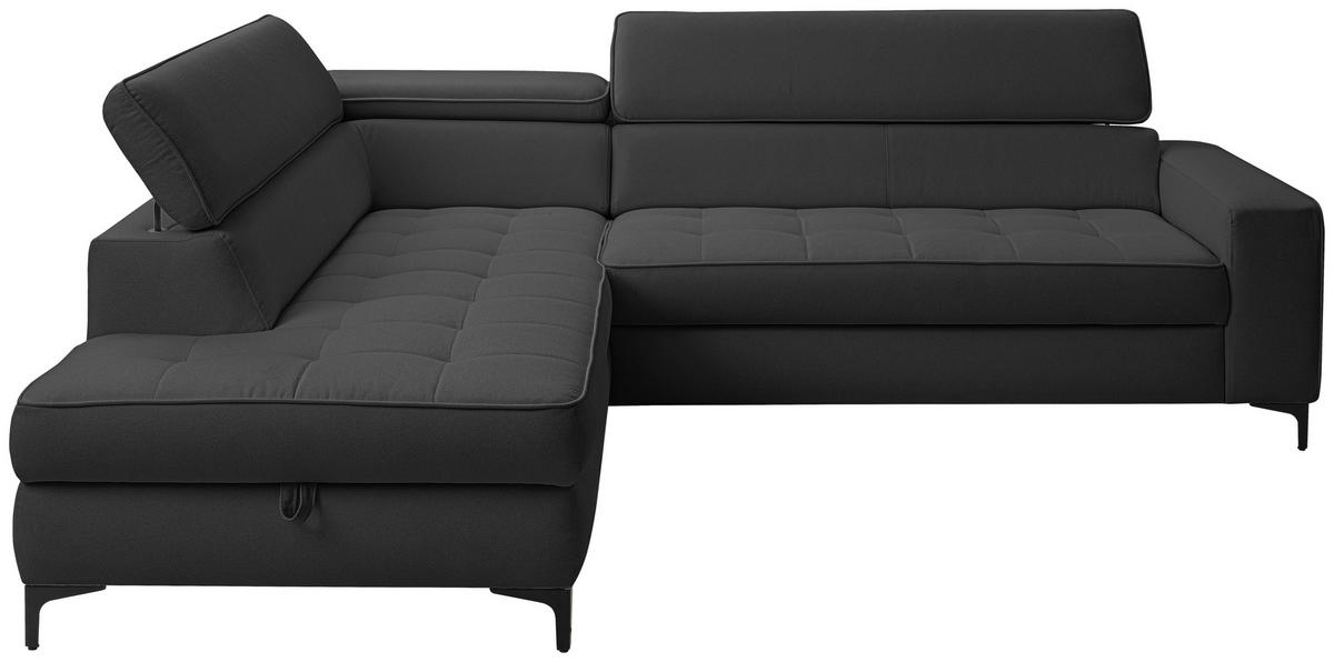 Ecksofa Nala Anthrazit S: 203x251cm - Anthrazit/Schwarz, Design, Textil (203/251cm) - MID.YOU