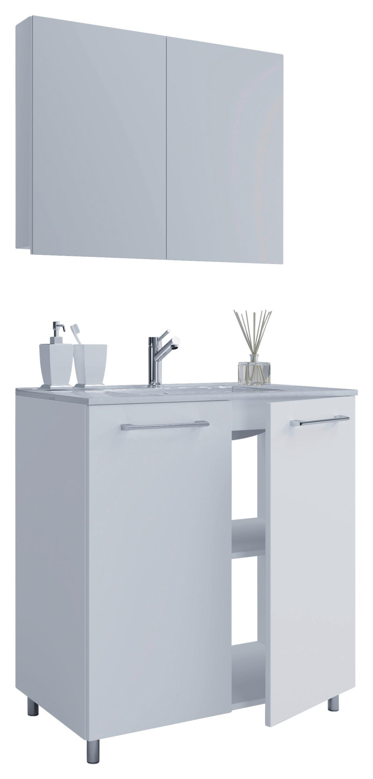 Badezimmer Gilos 3-Teilig Weiß B: 60 cm