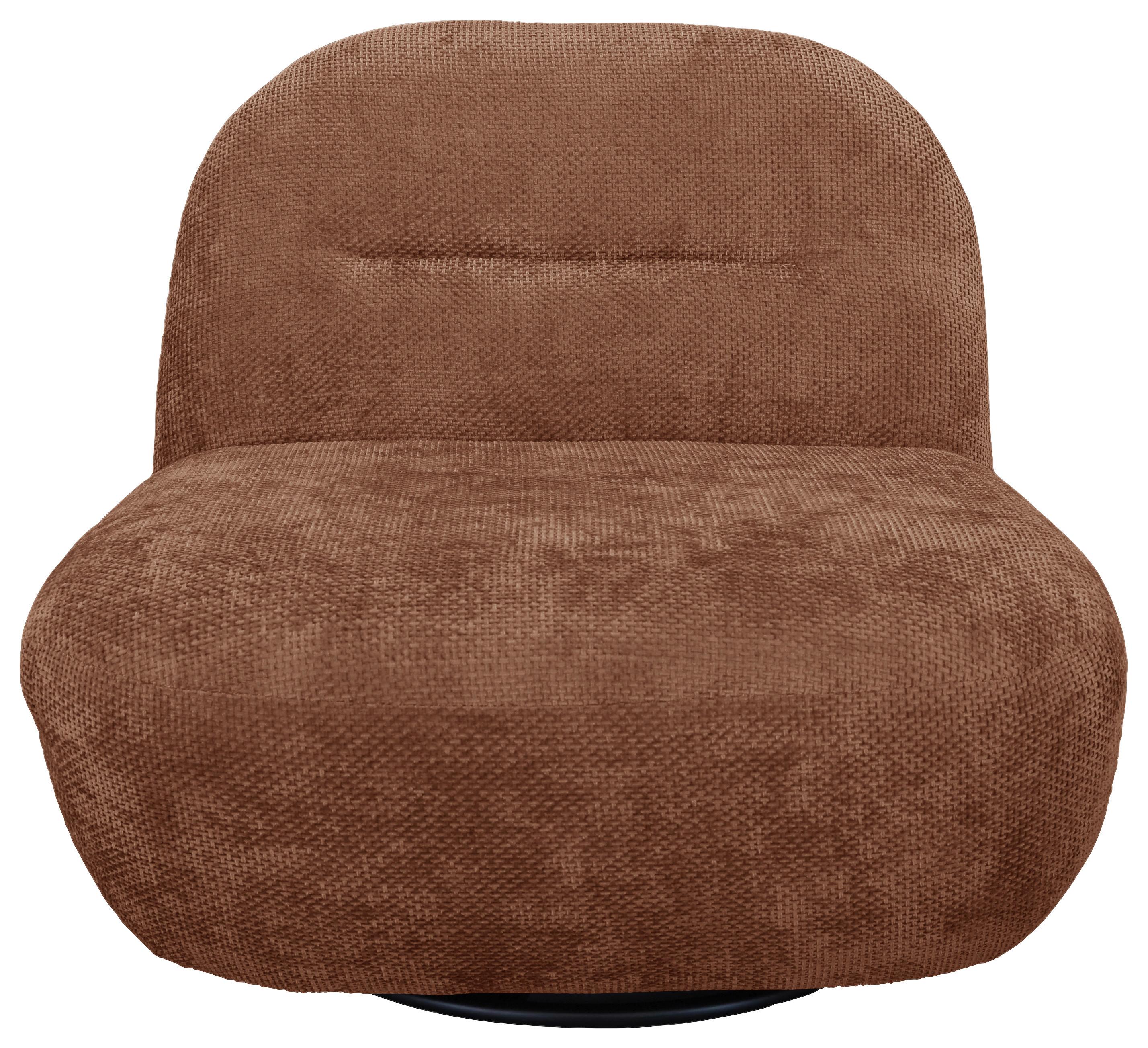 Relaxsessel Bunty Terracotta B: 85 cm - Terracotta/Schwarz, Basics, Textil (85/74/85cm) - Livetastic