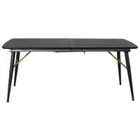 Esstisch Gold - Schwarz, Design, Holzwerkstoff/Metall (180/85/75cm) - Livetastic