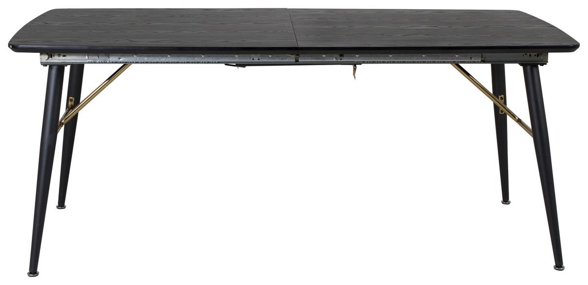 Esstisch Gold - Schwarz, Design, Holzwerkstoff/Metall (180/85/75cm) - Livetastic