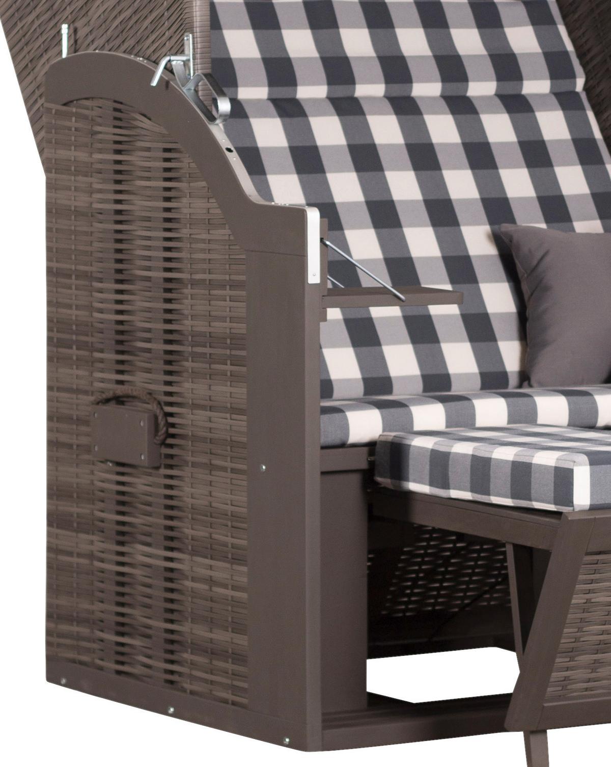 Strandkorb Ostsee Devries 2-Sitzer - Basics, Holz (120/160/80cm) - Gardenson