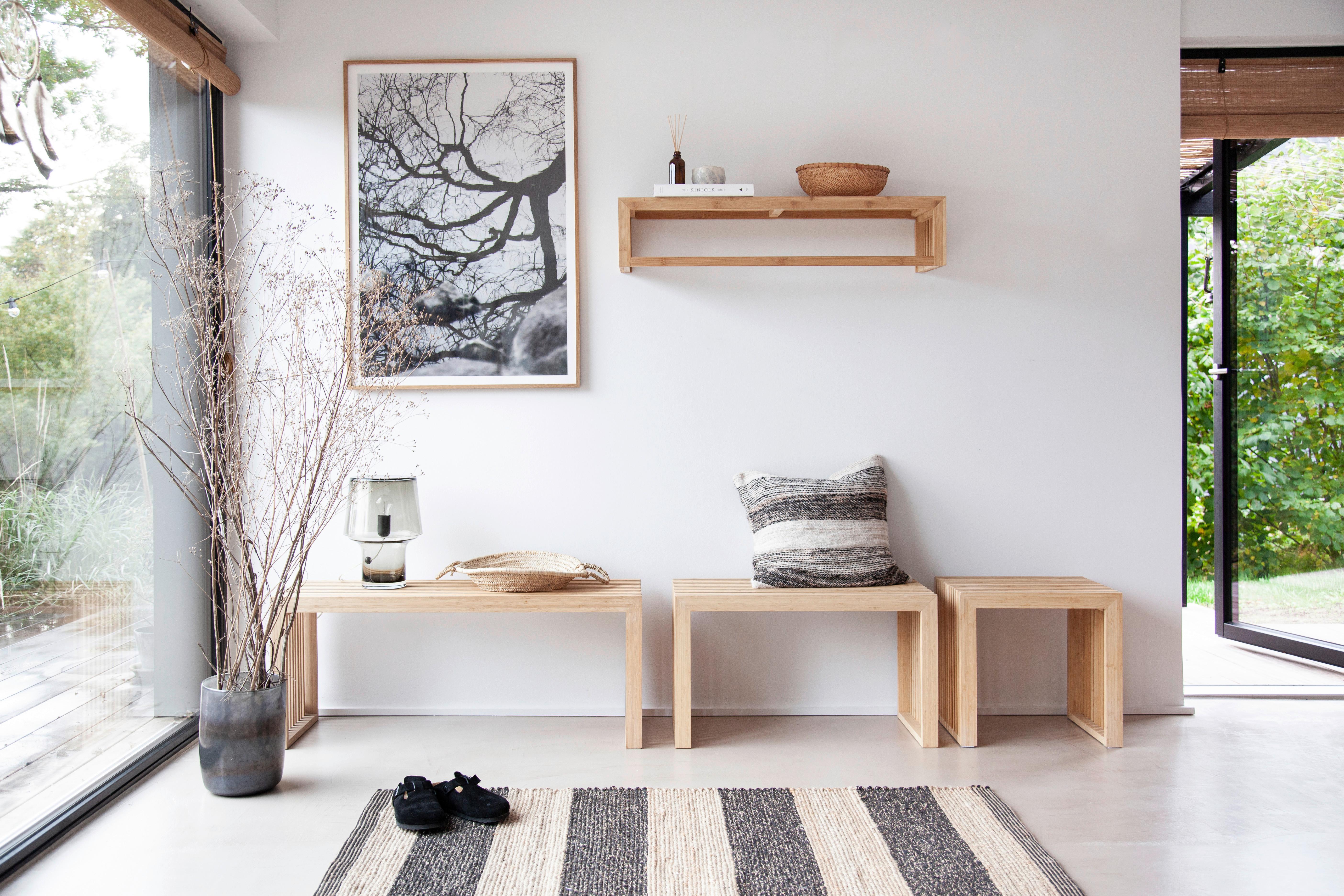 Sitzbank Rib Bank - Naturfarben, Design, Holz (73/43/35cm) - MID.YOU