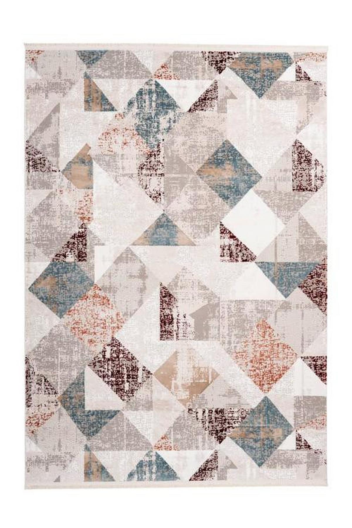 Webteppich Grau/Rosa Akropolis 160x230 cm - Rosa/Grau, Design, Textil (160/230cm) - Kayoom