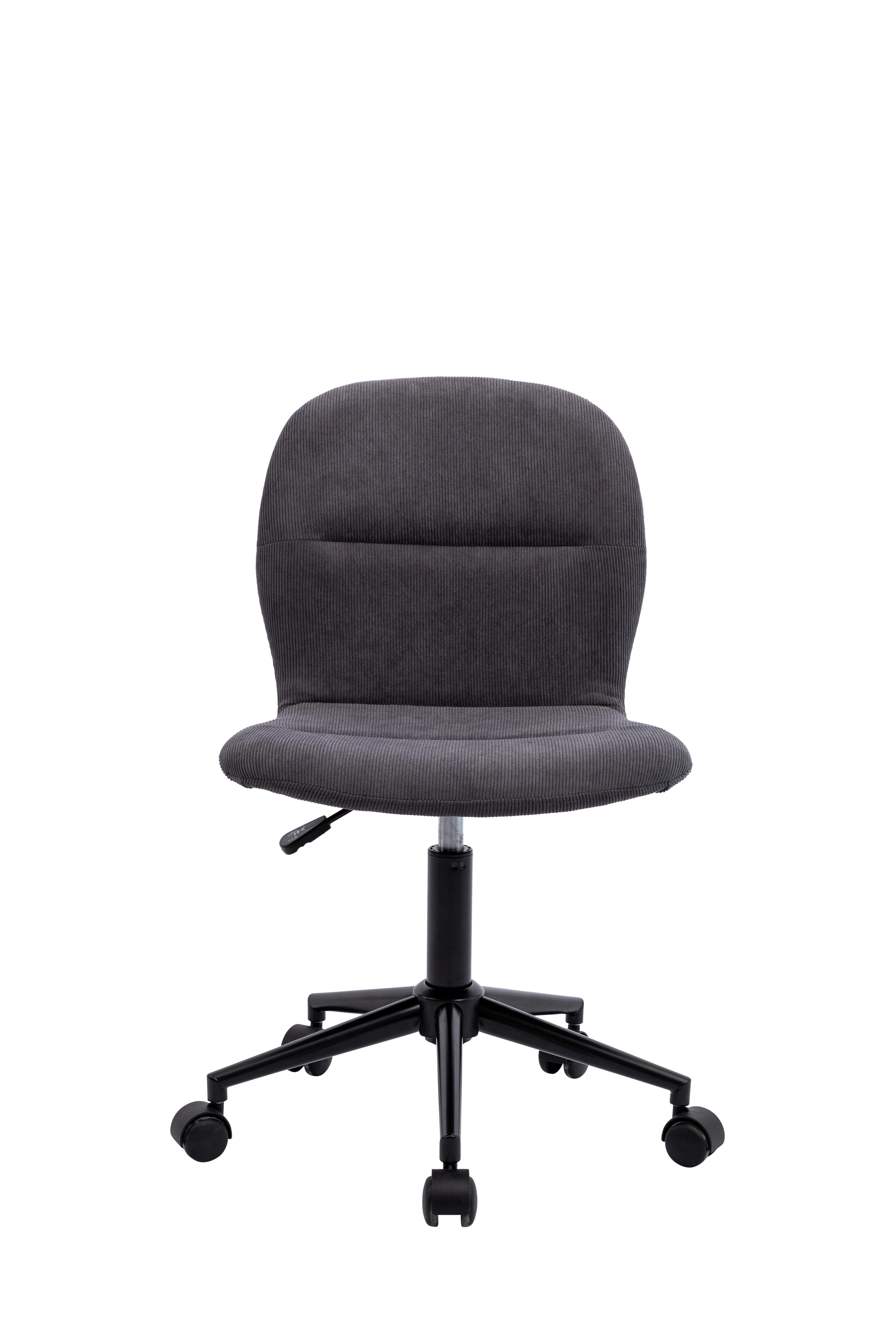 Otočná židle KLARA - šedá/černá, Moderní, kov/textil (43/93/52cm)