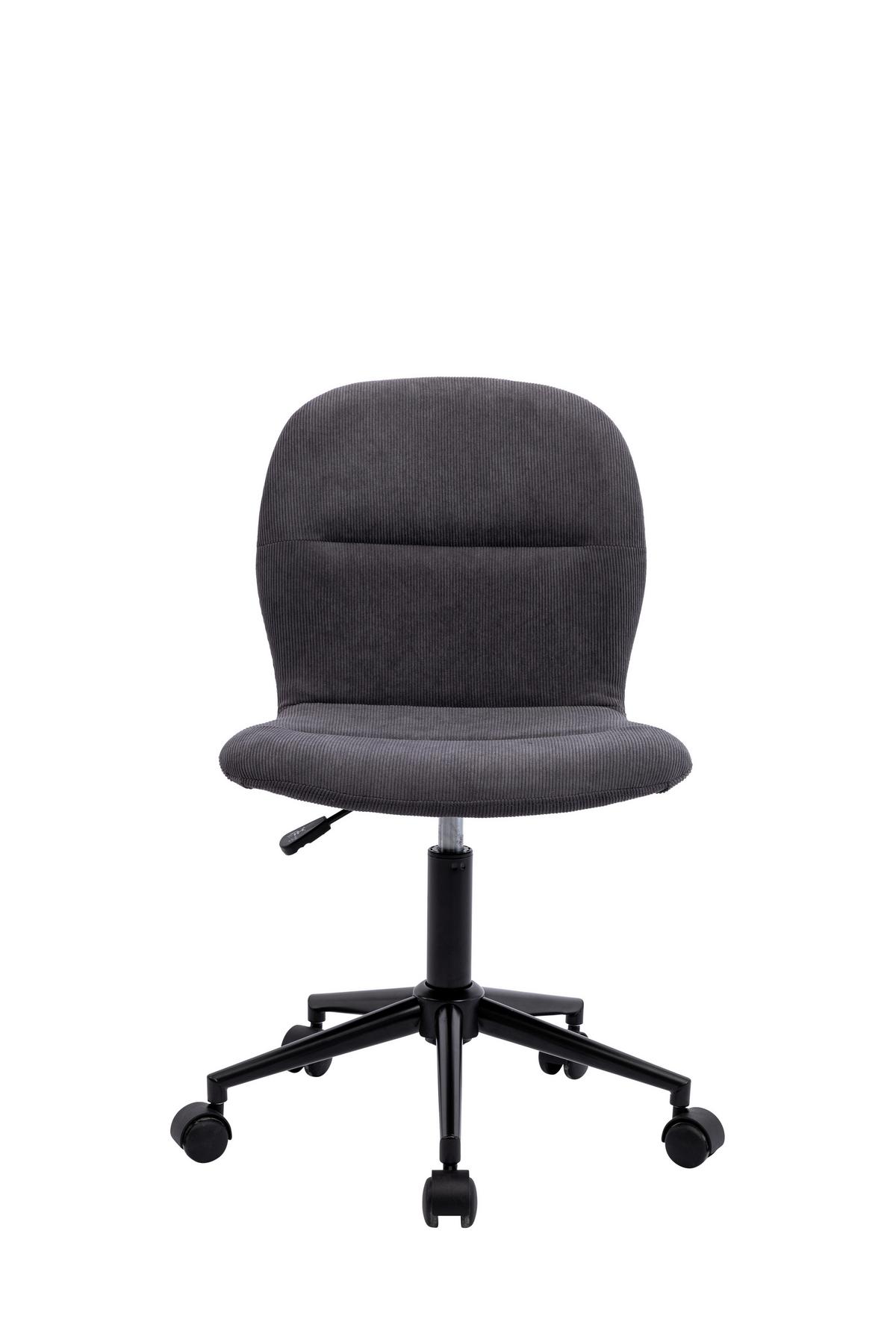 Otočná židle KLARA - šedá/černá, Moderní, kov/textil (43/93/52cm)