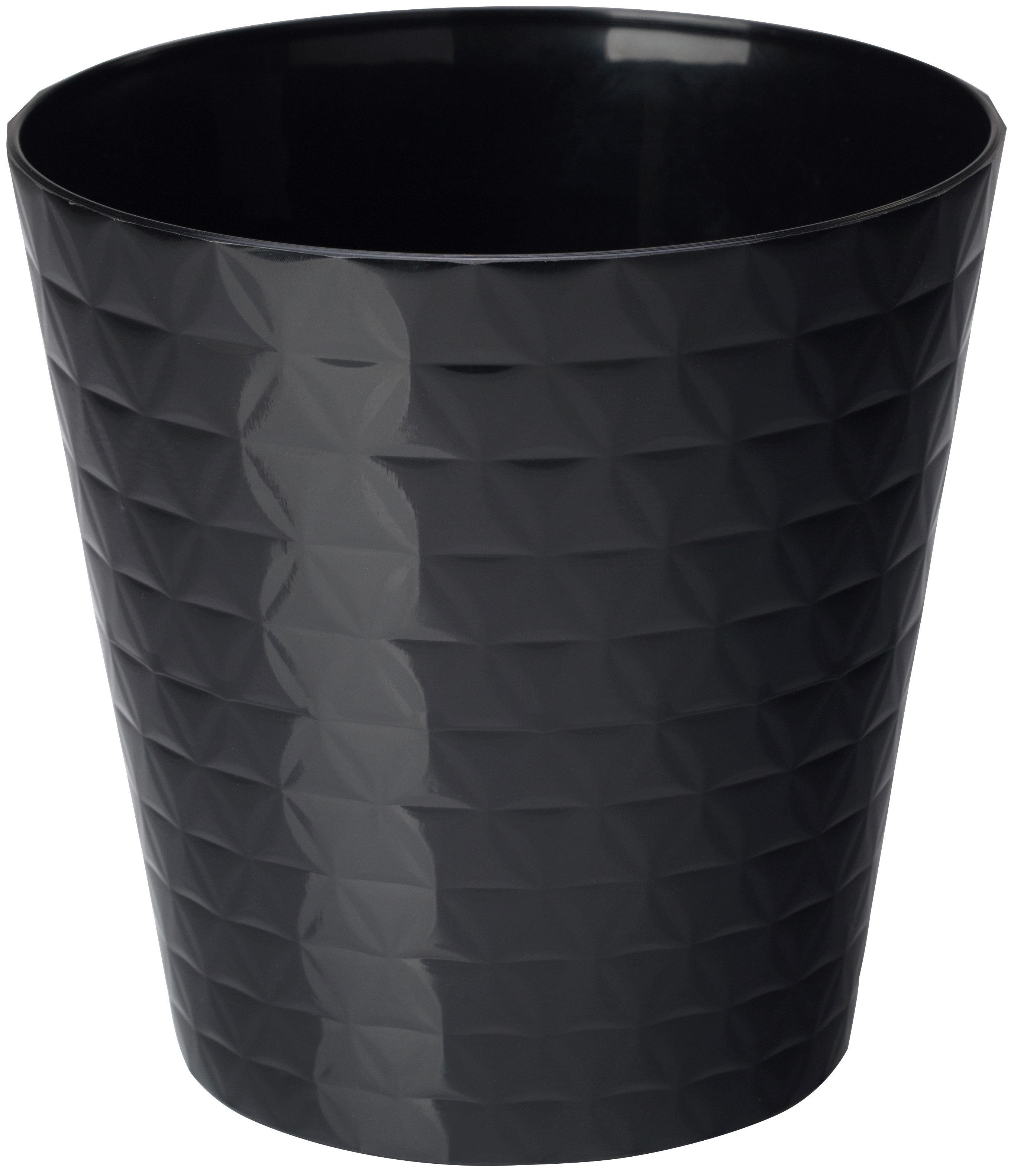 Obal na kvetináč BRILLIANT 13 - čierna, Konventionell, plast (13/13cm) - Mömax