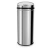 Mülleimer Inox Mit Deckel 42l Edelstahl Silber - Silberfarben/Schwarz, Trend, Kunststoff/Metall (31/31/79,5cm) - Echtwerk