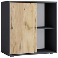 REGÁL NA ŠANÓNY LONA L - čierna/dub medový, Design, kompozitné drevo/plast (70/74/37cm) - P & B