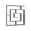 Bücherwand Labirent, Mokka B: 125 cm - Mokka, Design, Holzwerkstoff (125/129/22cm) - Livetastic