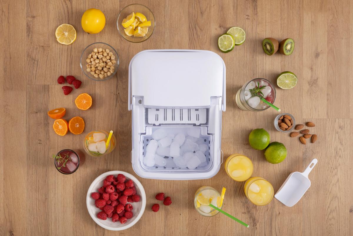 EISWÜRFELMASCHINE 120W - Weiß, Basics, Kunststoff/Metall (26,8/21,8/29cm) - Gorenje