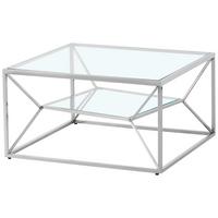 KONFERENČNÝ STOLÍK ANGEL II - chrómová, Modern, kov/sklo (70/38/70cm) - Mömax