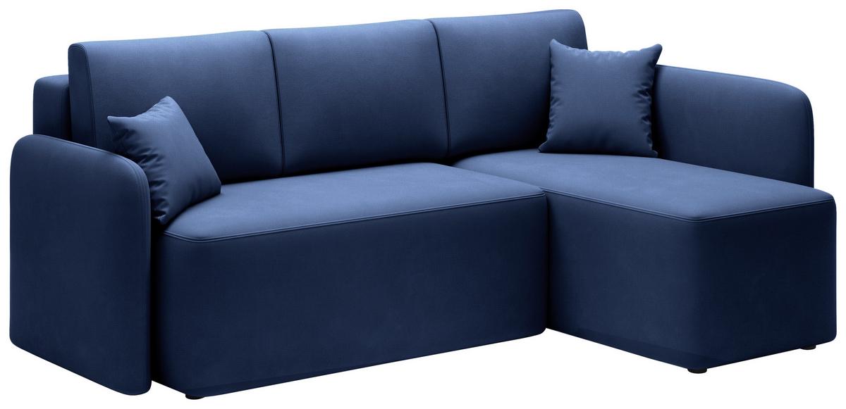 Ecksofa Hadson Blau S: 206x150 Cm - Blau/Schwarz, Design, Textil (206/150cm) - P & B