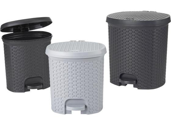 Nášlapný Kôš Mona - čierna/sivá, plast (30/29/32cm) - Mömax modern living Nášlapný Kôš Mona - čierna/sivá, plast (30/29/32cm) - Mömax modern living