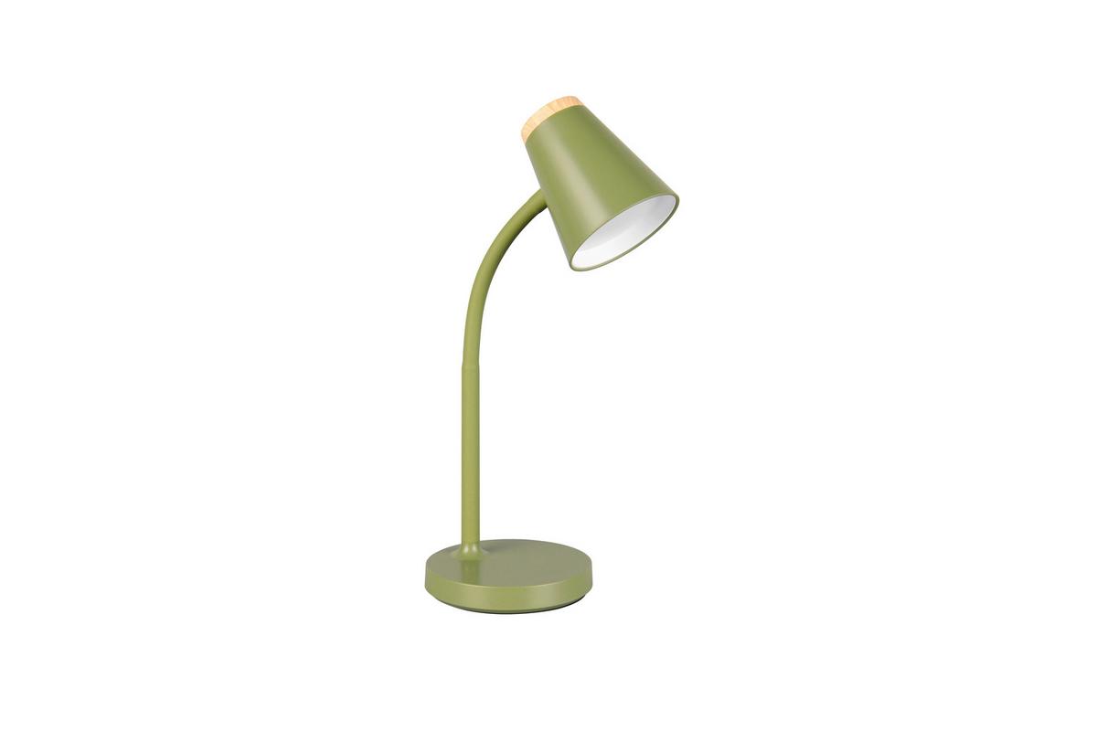 LED-Tischleuchte Pongo Braun Grün B: 13 cm - Braun/Grün, Basics, Kunststoff/Metall (36/13/23cm)