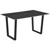 Esstisch Emin Keramik Grau, B: 140 cm - Anthrazit/Schwarz, KONVENTIONELL, Stein/Metall (140/76/90cm) - MID.YOU