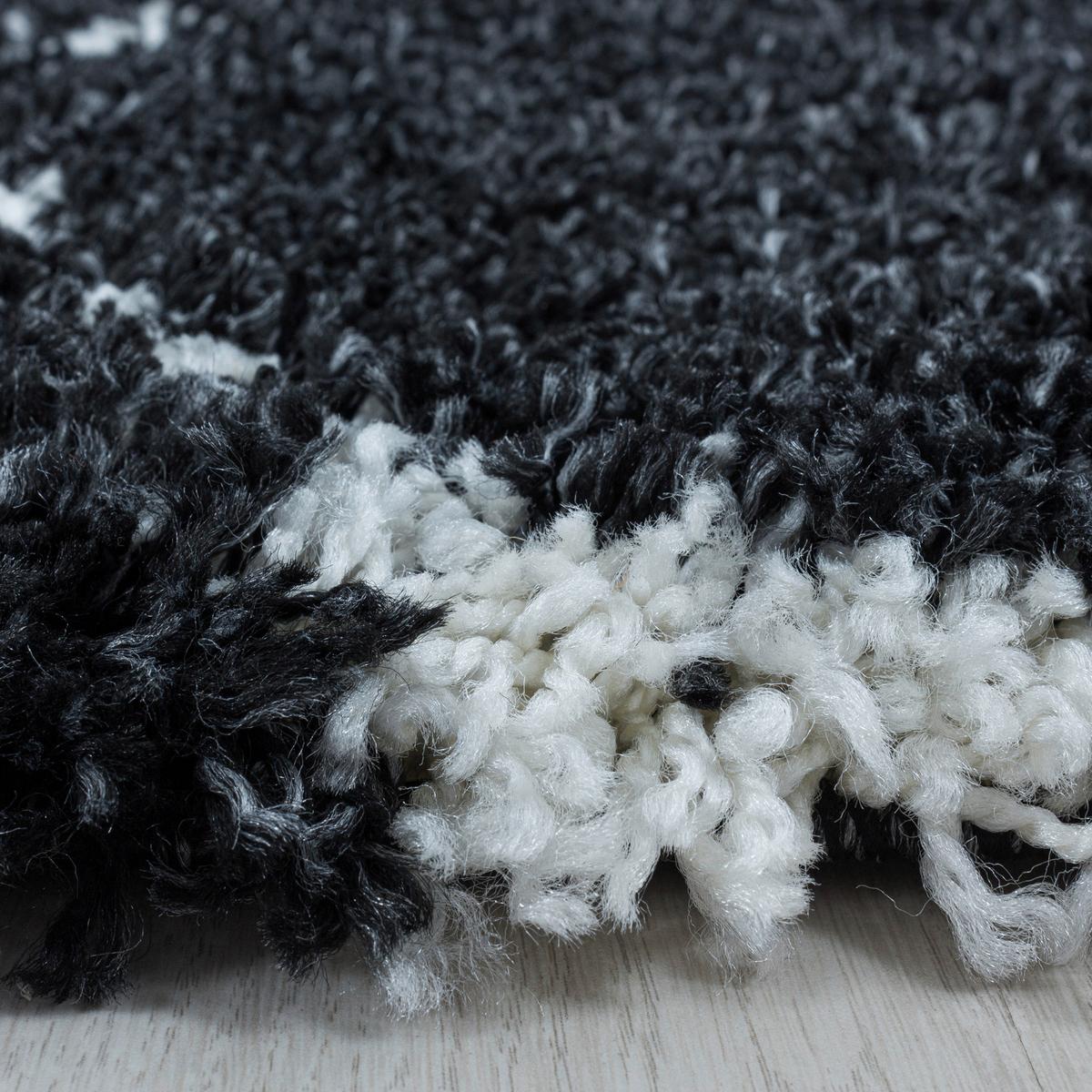 Webteppich Anthrazit Naturfaser Salsa Ø 200 cm - Anthrazit, Design, Textil (200cm)