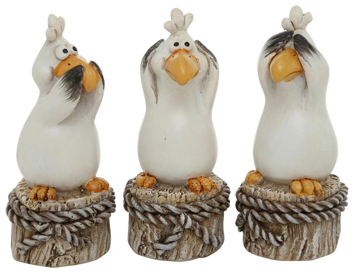 Dekofigur Vogel H: 10 cm Aus Polyresin für Indoor - Basics, Kunststoff (4/4/10cm)