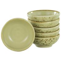 Schüsselset Steinzeug Naturfarben 6tlg. D: 16,5 cm - Salbeigrün, Trend, Keramik (16,5cm) - Creatable