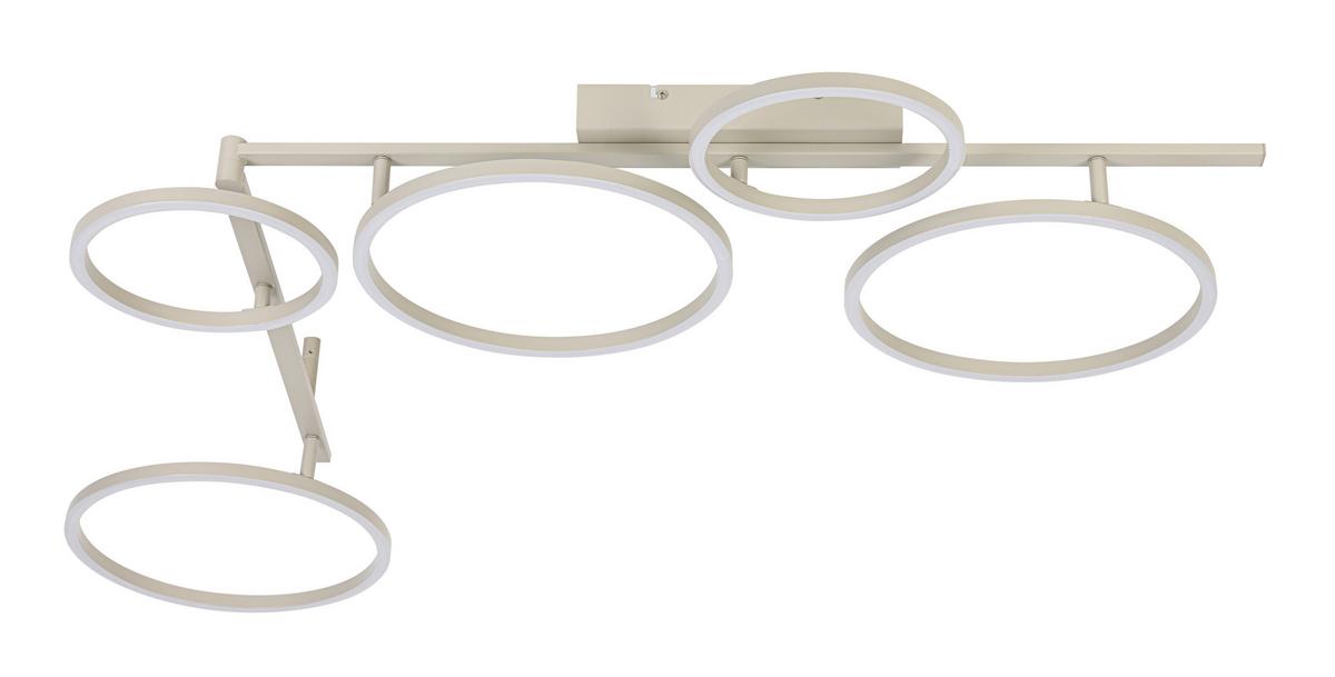 LED-Deckenleuchte Cemil - Sandfarben, Basics, Kunststoff/Metall (125/88/12cm) - Luca Bessoni