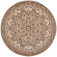 Webteppich Weiß/beige Oumzy Rund Ø 133 Cm - Beige/Weiß, Basics, Textil (133cm) - James Wood