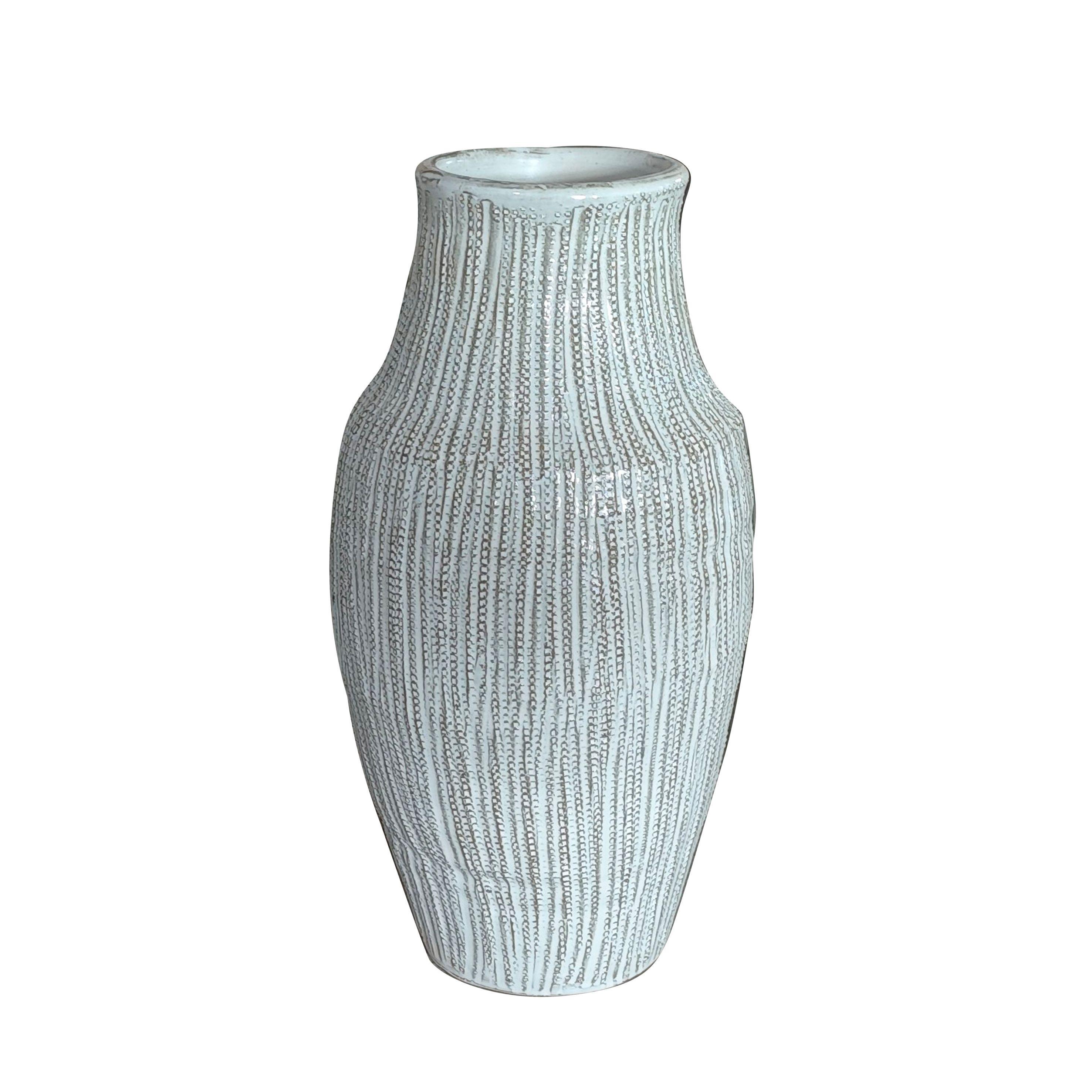 Váza V: 43,5cm - biela/zlatá, Modern, keramika (21/43,5cm) - Mömax