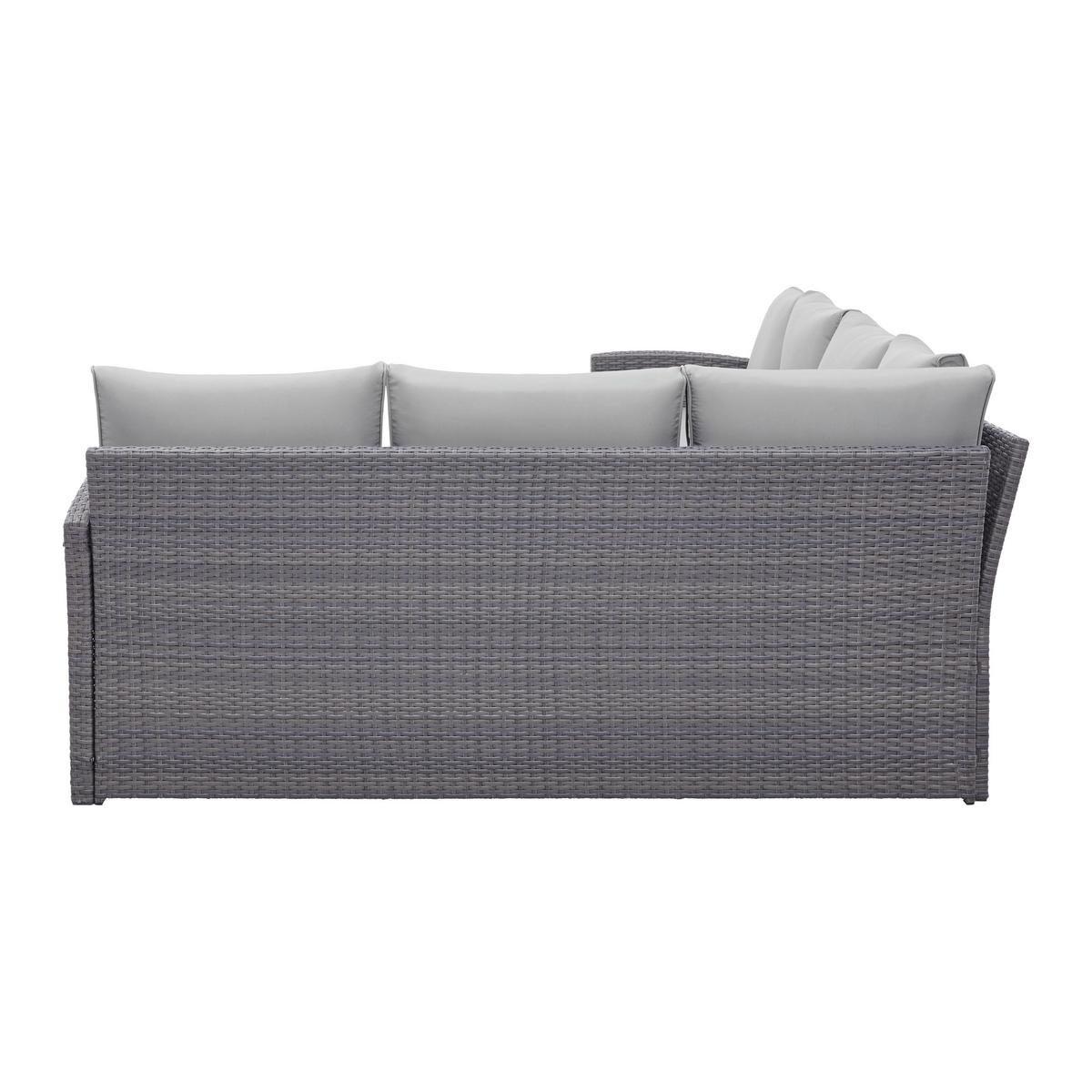 TERASOVÁ SEDACÍ SOUPRAVA Marrakesch 2, 240/181cm - šedá/černá, Moderní, kov/textil (240/70/181cm) - Modern Living