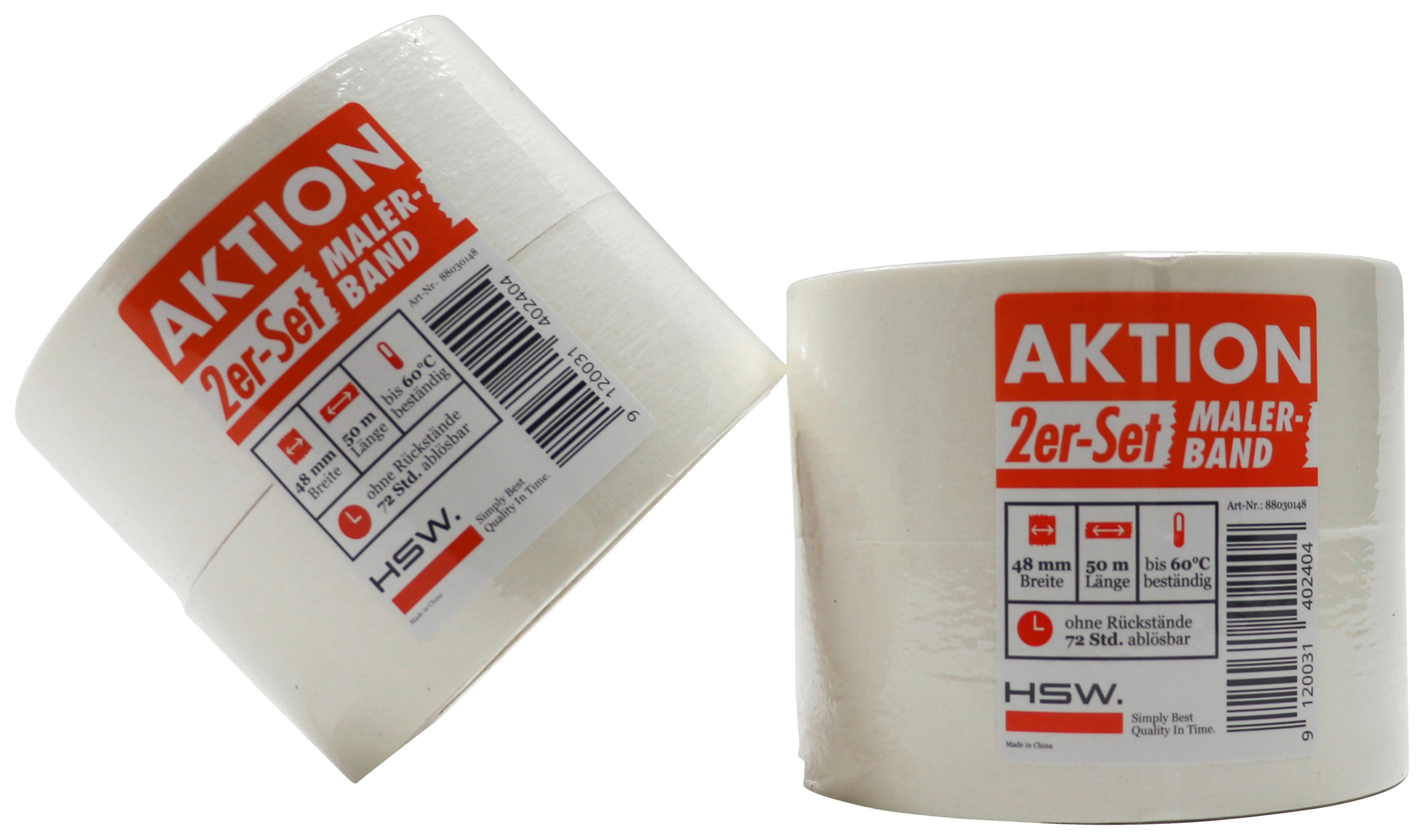 Klebeband-set 2-tlg. 50 M X 48 Mm - Weiß, Basics, Papier (4,8/500cm)
