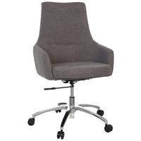 Bürostuhl Shake 100 Dunkelgrau Bis 110 Kg - Dunkelgrau/Silberfarben, Basics, Kunststoff/Textil (65/97/60cm) - MID.YOU