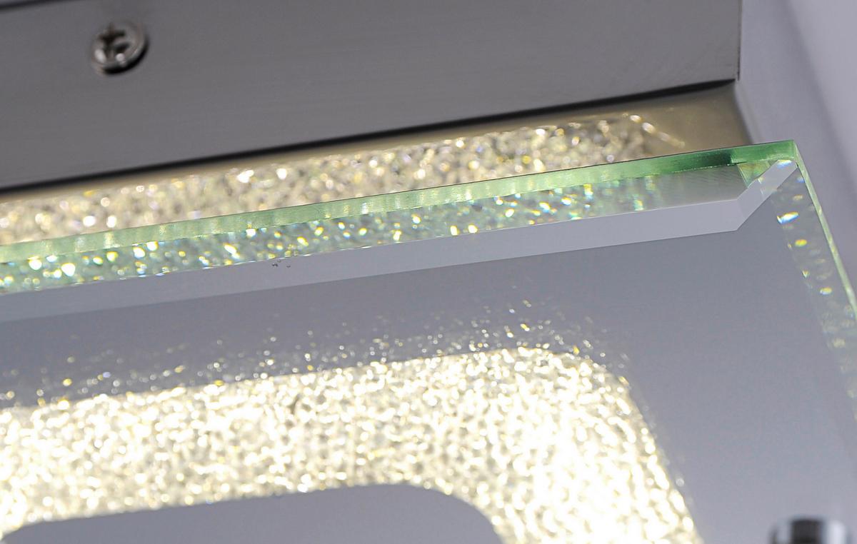 LED-Wandleuchte Lisa 1-Flammig - Chromfarben, KONVENTIONELL, Glas/Metall (18/18/5,8cm)