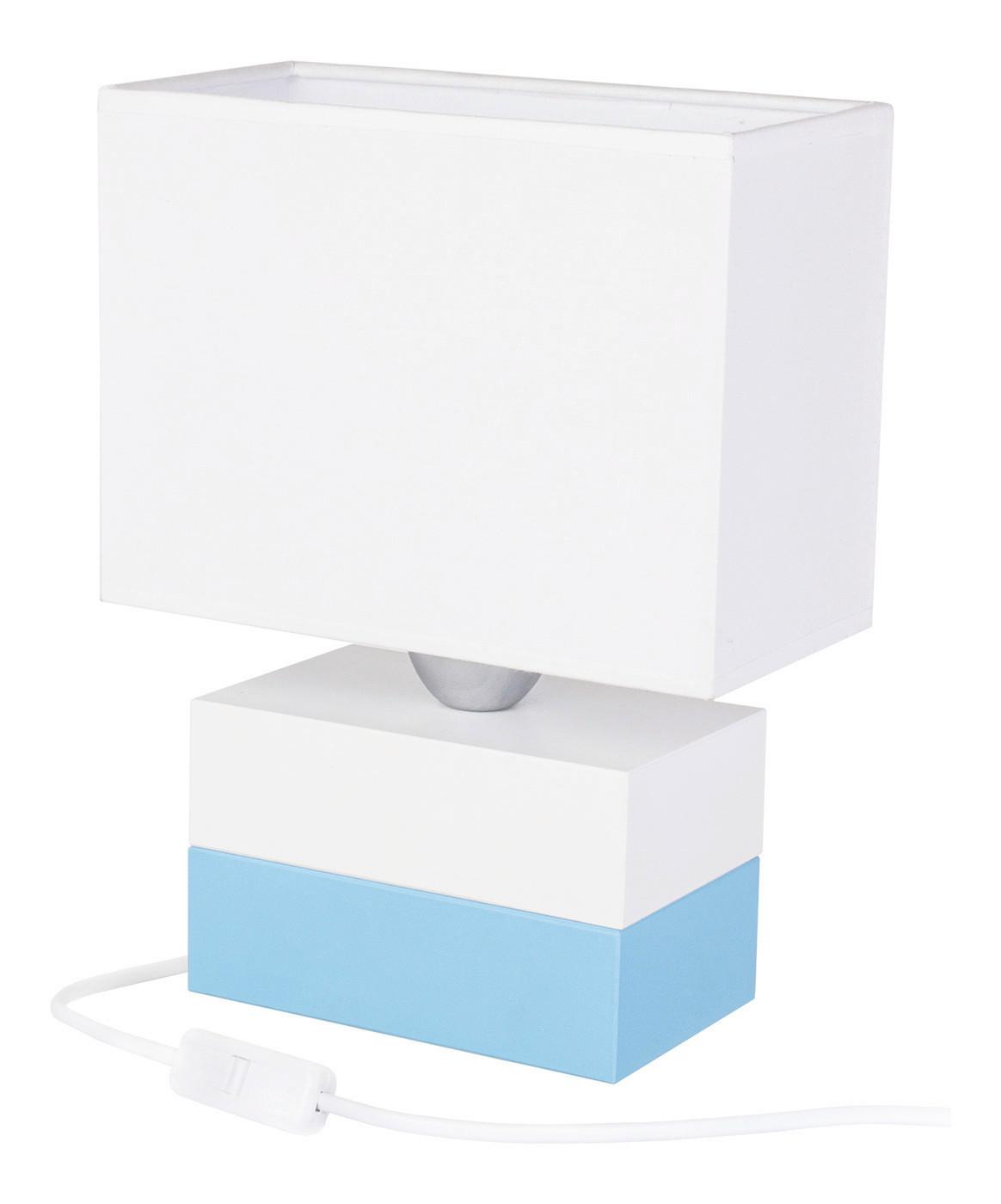 Tischleuchte 4113529 Colorato - Blau - Blau/Naturfarben, Basics, Holz (20/10,5/27cm)