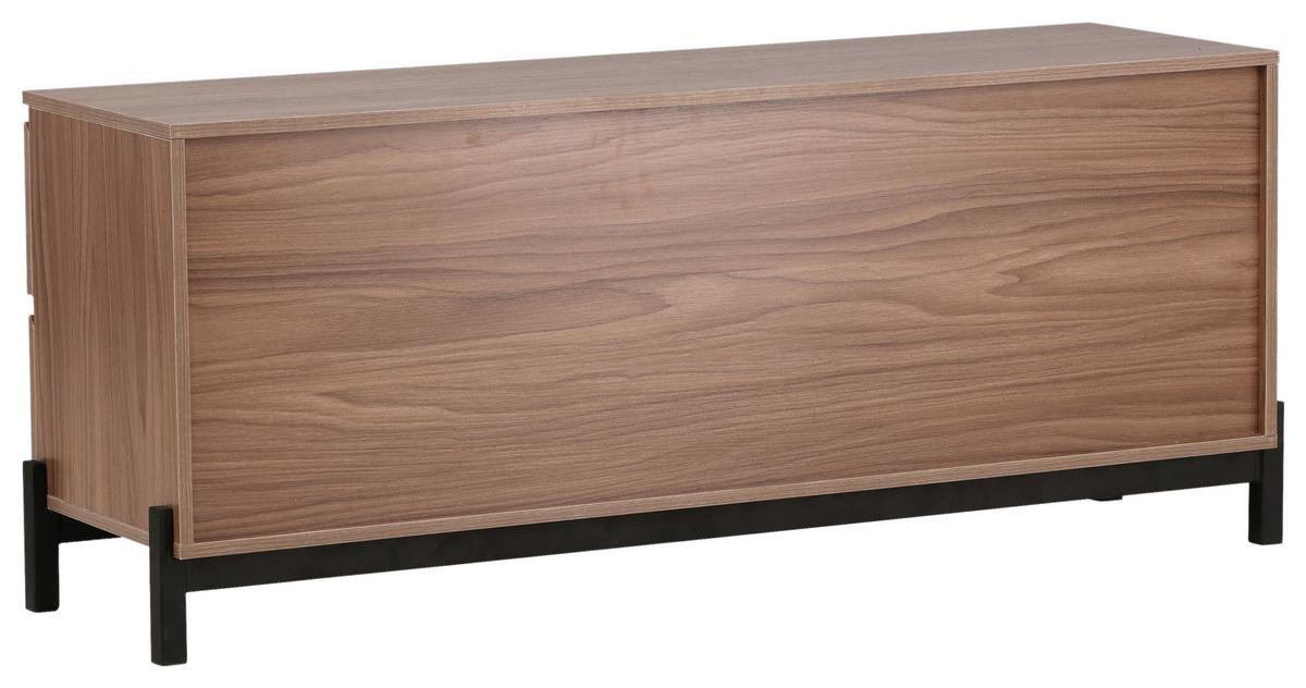Sideboard Corpus - Nussbaumfarben/Schwarz, Design, Holz/Holzwerkstoff (135/56/40cm) - Livetastic
