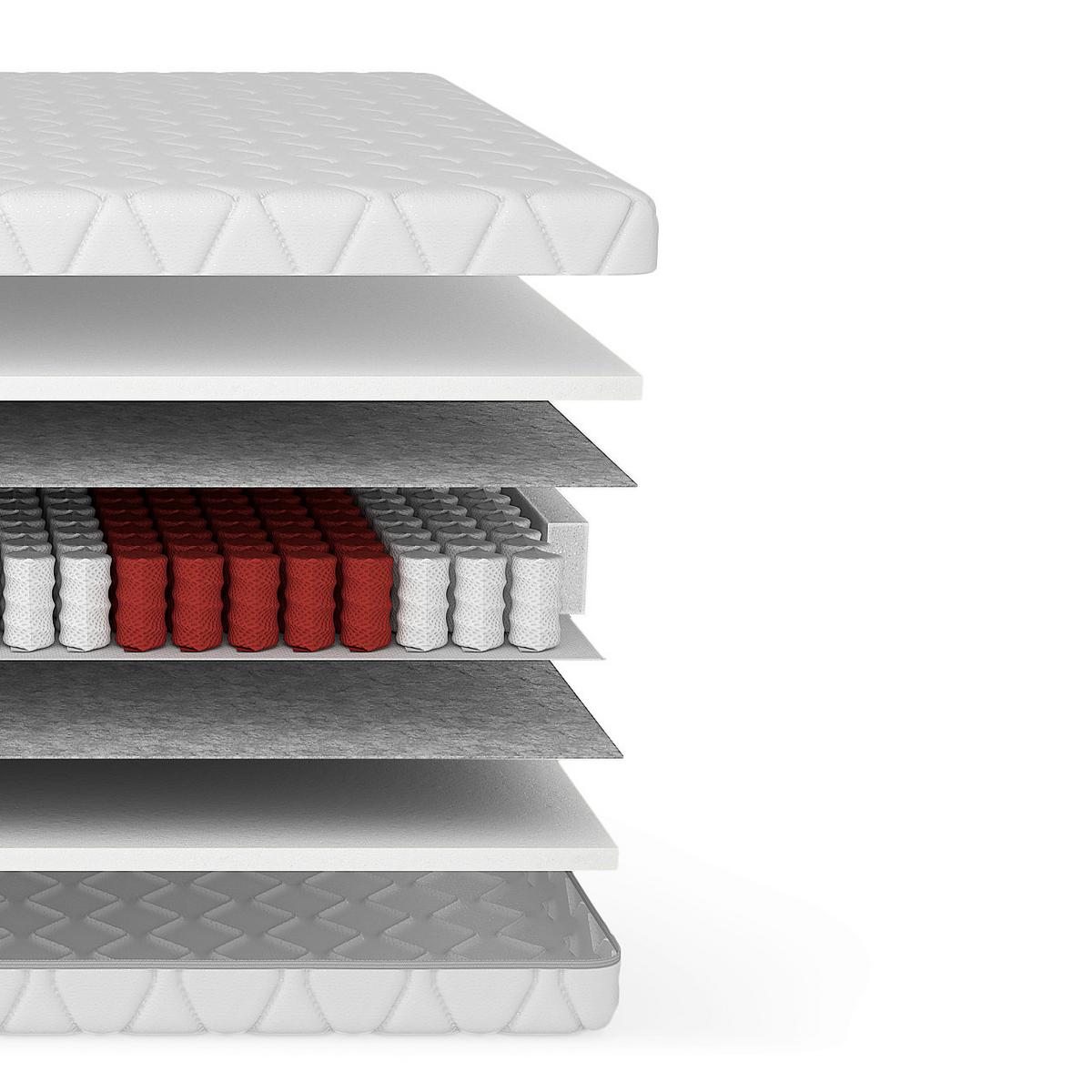 Taschenfederkernmatratze Sleep 80x200cm Fest - Weiß, Basics, Textil (80/200cm) - Livetastic