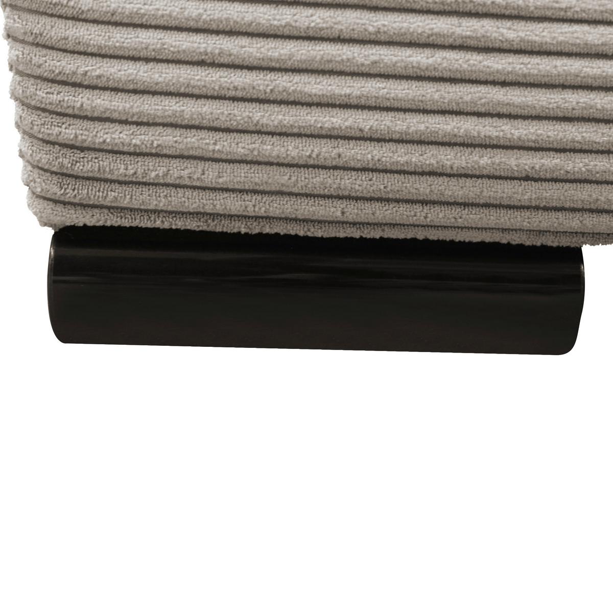 2-Sitzer-Sofa Yellow Mit Schlaffunktion Taupe Cord - Taupe/Schwarz, Design, Textil (154/93/85cm) - MID.YOU